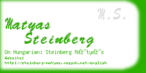 matyas steinberg business card